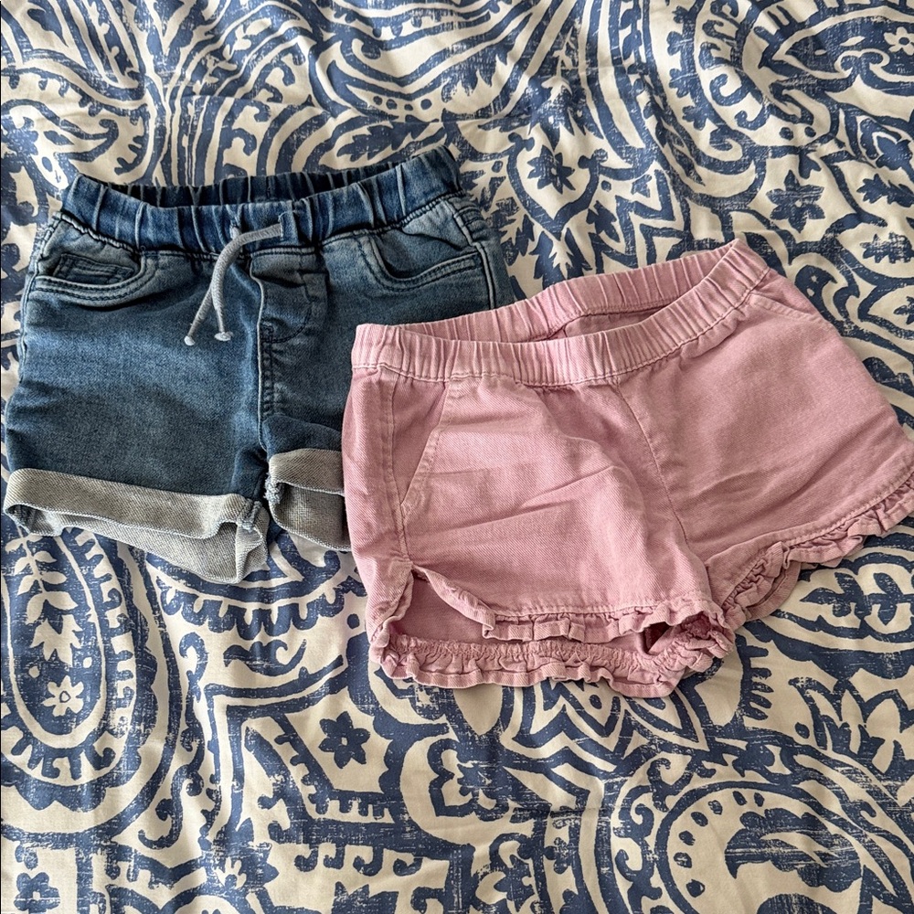 Kids Denim and Pink Shorts Set Cat & Jack